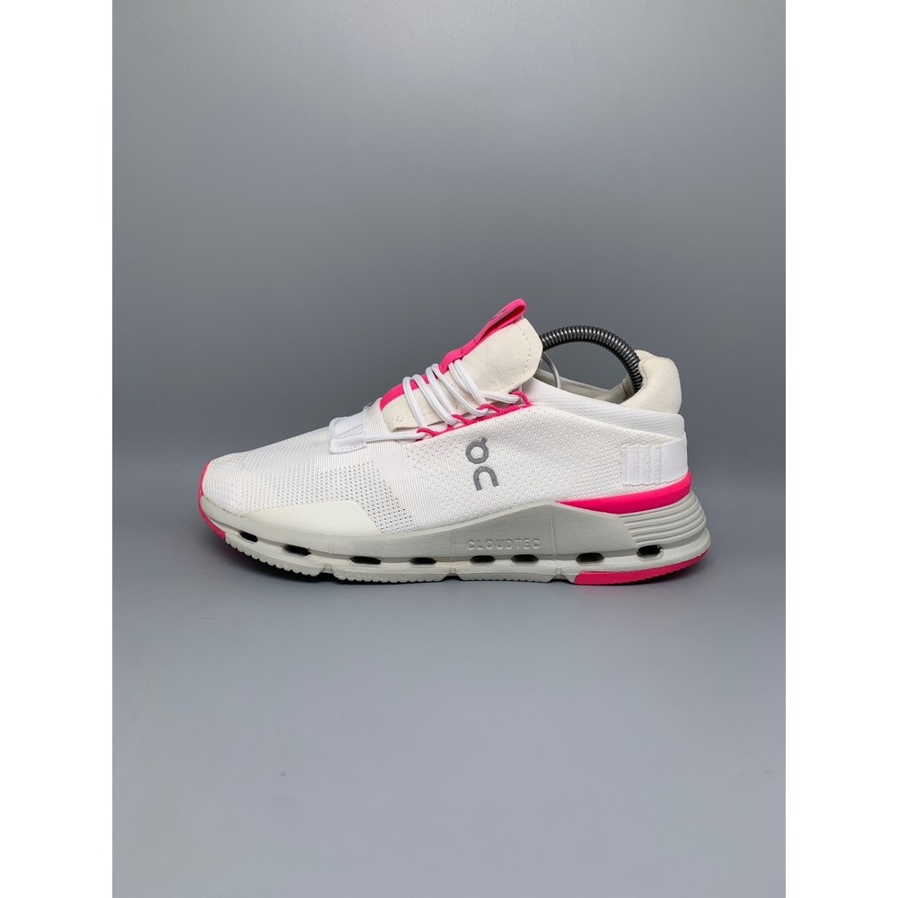 On Cloudnova White Pink Running Shoes 26.98495 Men's Sz 8 - Picture 8 of 10